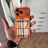 Canvas Plaid Pattern MagSafe with Metal Camera Case(Code PCP70)