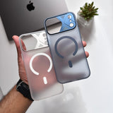 Pure Matte Hard Slim-fit Triangle Camera Shape MagSafe Case(Code TRN15)