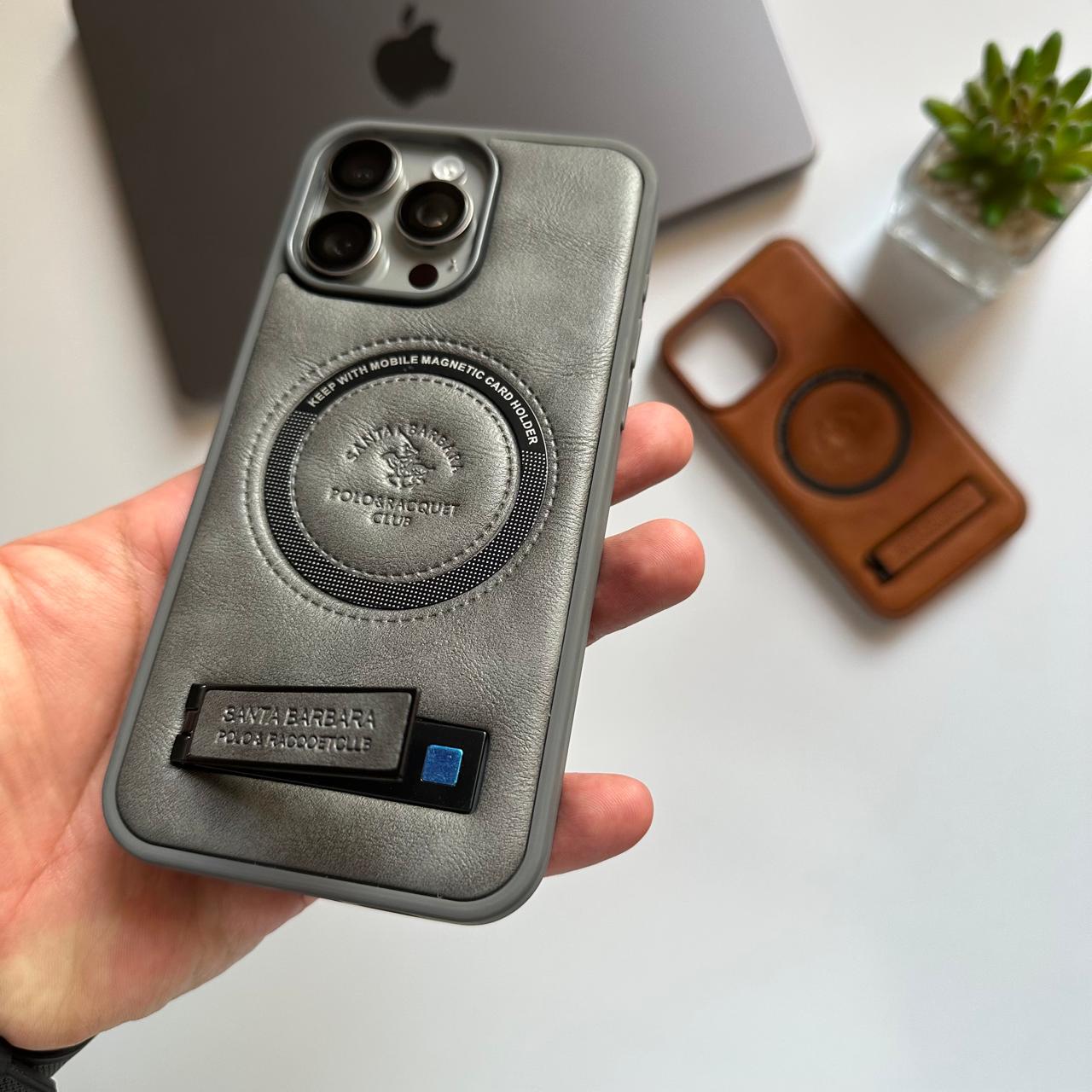 PL MagSafe Leather with Stand Case(Code PLO72)