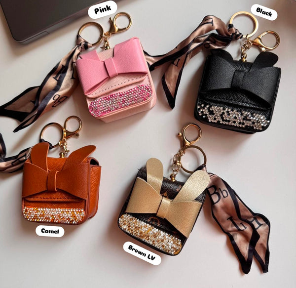 Leather Bow AirPod Pocket Case(Code XSB67)