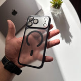 Pure Matte Frame MagSafe with lens Protector Case(Code PML43)