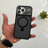 Rubber Triangle Camera Design MagSafe Stand Case(Code RTC76)