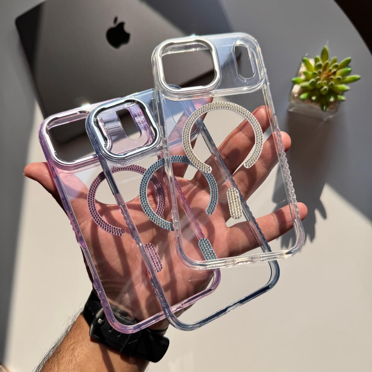 Transparent Diamond MagSafe Case(Code DIT62)