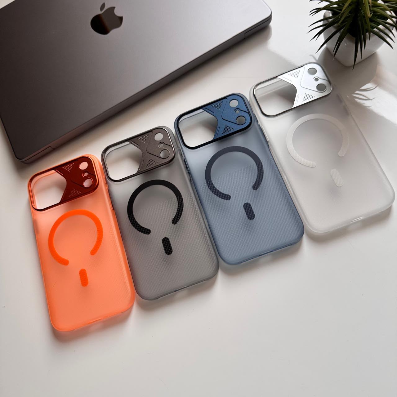 Pure Matte Hard Slim-fit Triangle Camera Shape MagSafe Case(Code TRN15)