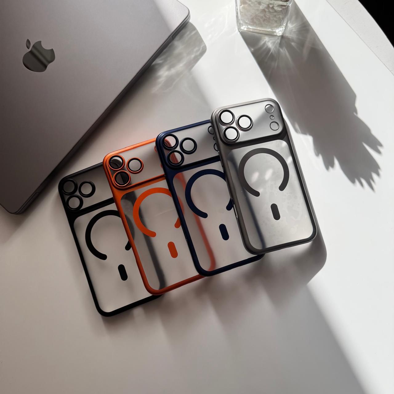 Pure Matte Frame MagSafe with lens Protector Case(Code PML43)