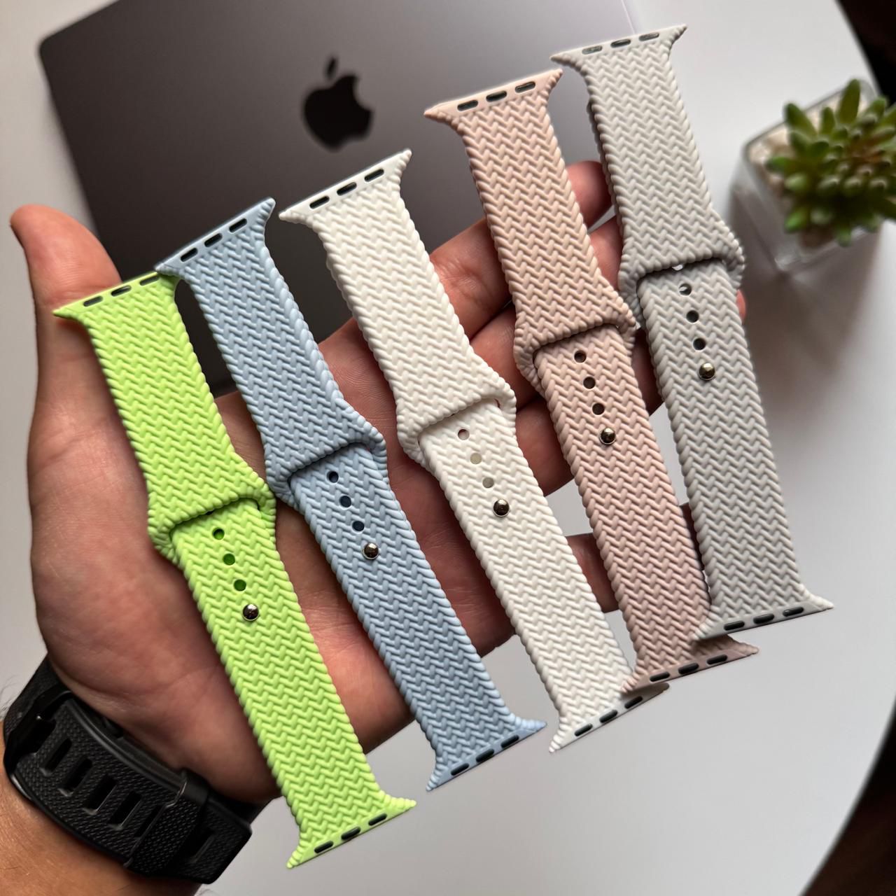 Silicone Braids Band for Apple watch case(Code BRD69)