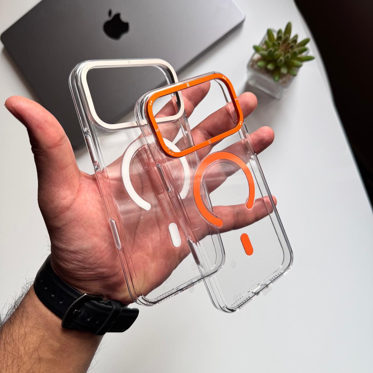Bigc Transparent MagSafe with Metal Frame Camera Case(Code BGC73)