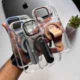 Pradı Trendy Transparent MagSafe Holder Case(Code PDR56)