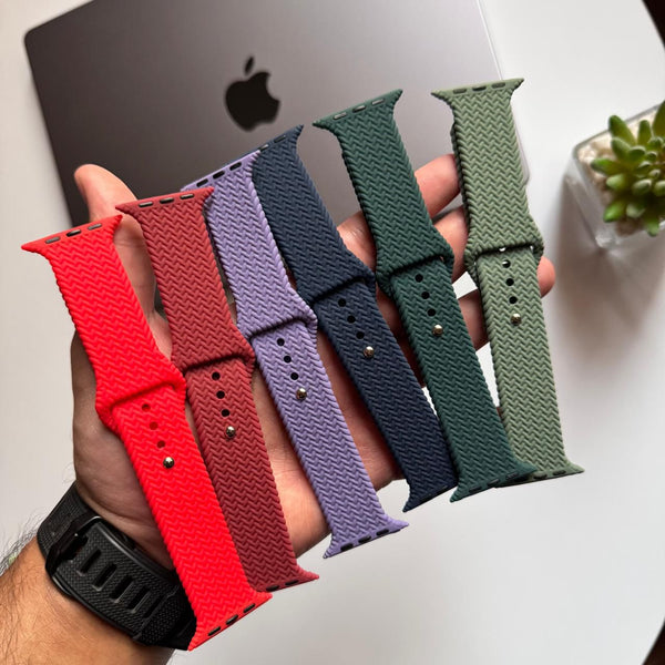 Silicone Braids Band for Apple watch case(Code BRD69)