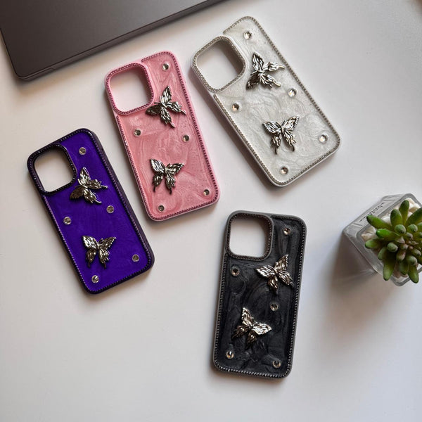 3D Butterflies Marble Case(Code BFM63)