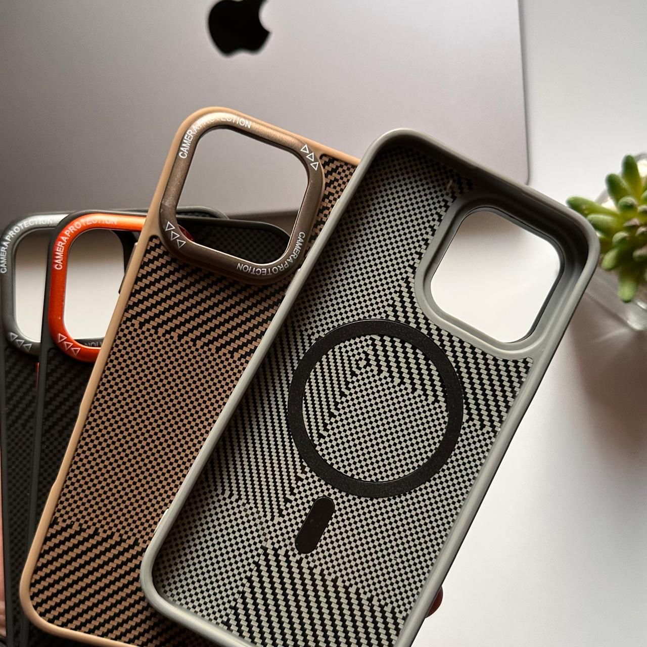Carbon MagSafe with Metal Camera Protection Case(Code MMP54)