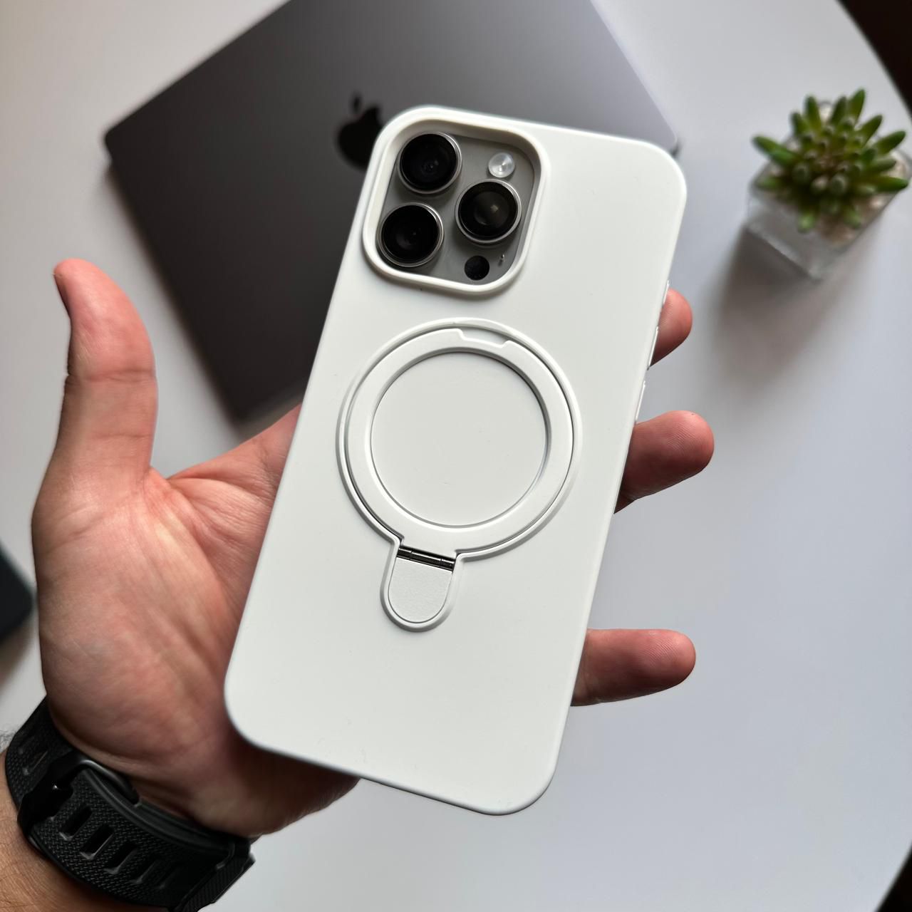 Soft Silicone MagSafe Stand Case(Code SSS65)