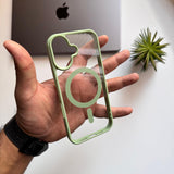 Blu Wolf Colored Frame MagSafe Transparent Case(Code BWC54)