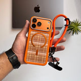 Leather Plaid MagSafe with Holder Case(Code PLM40)