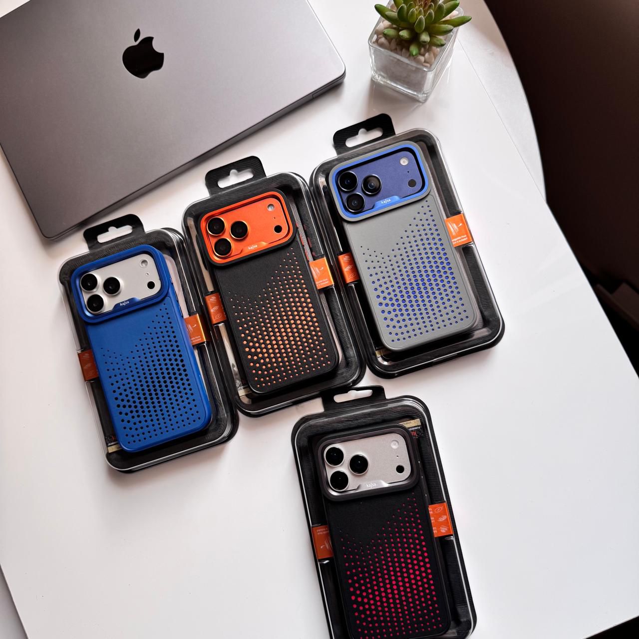 Kajsa MagSafe Leather Wavy Dots Case(Code WVD83)