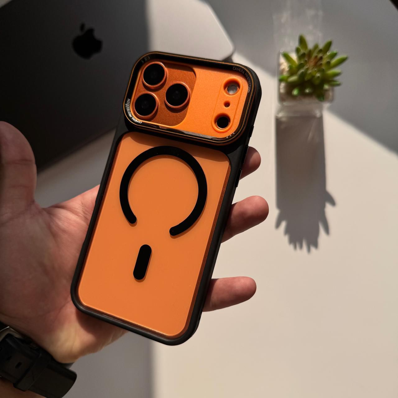 Transparent Frame Opened MagSafe Case(Code OFT53)