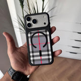 Canvas Plaid Pattern MagSafe with Metal Camera Case(Code PCP70)