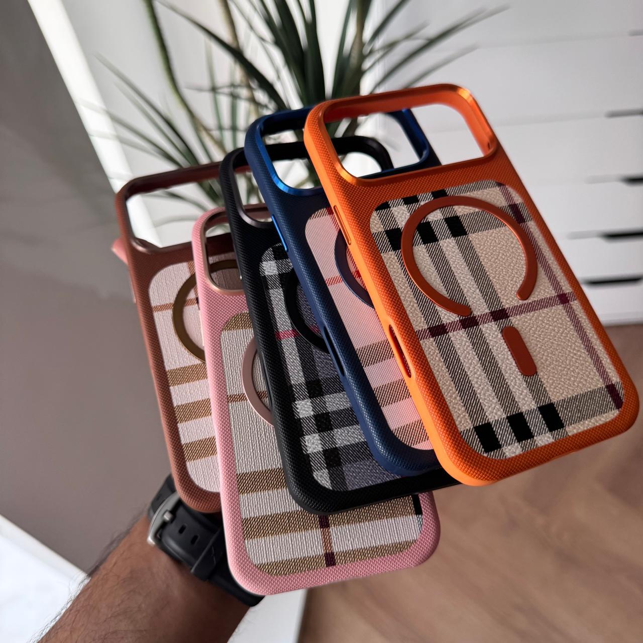 Canvas Plaid Pattern MagSafe with Metal Camera Case(Code PCP70)