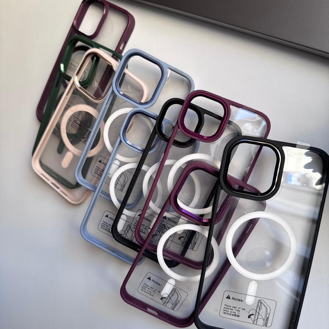 Transparent MagSafe with Metal Frame Camera Case(Code DF85)
