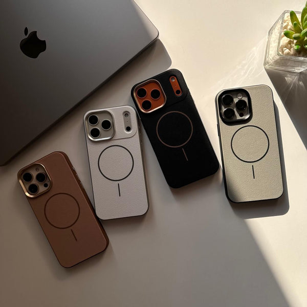 Basic Luxury MagSafe Leather Case(Code BLP66)