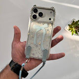 Trendy Transparent with Leather Holder Case(Code TTH77)