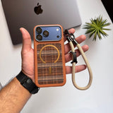 Leather Plaid MagSafe with Holder Case(Code PLM40)