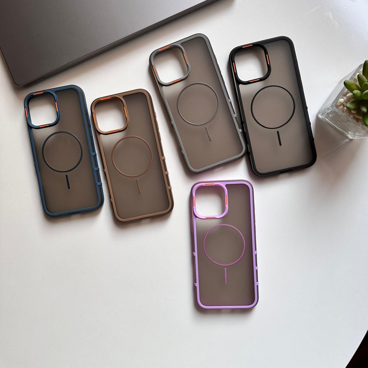 Pure Matte Lines Frame MagSafe Case(Code PLM43)