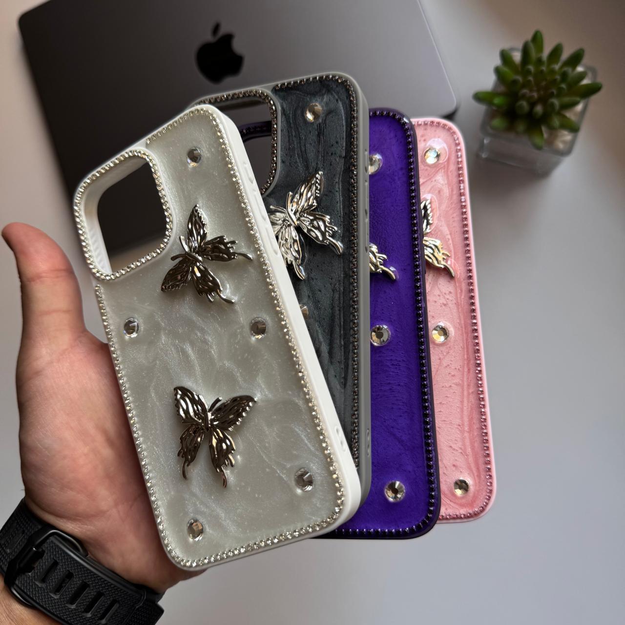 3D Butterflies Marble Case(Code BFM63)