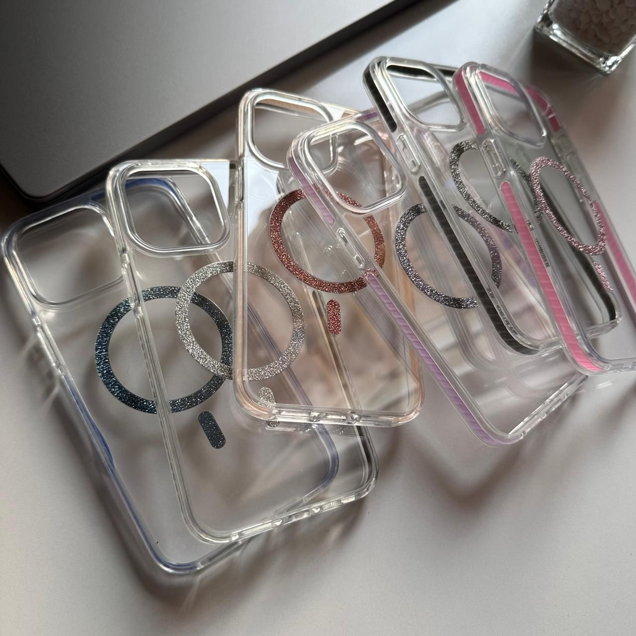 Transparent Strauss MagSafe Colored Frame Case(Code SMC53)