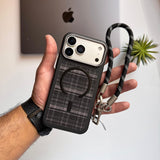 Leather Plaid MagSafe with Holder Case(Code PLM40)