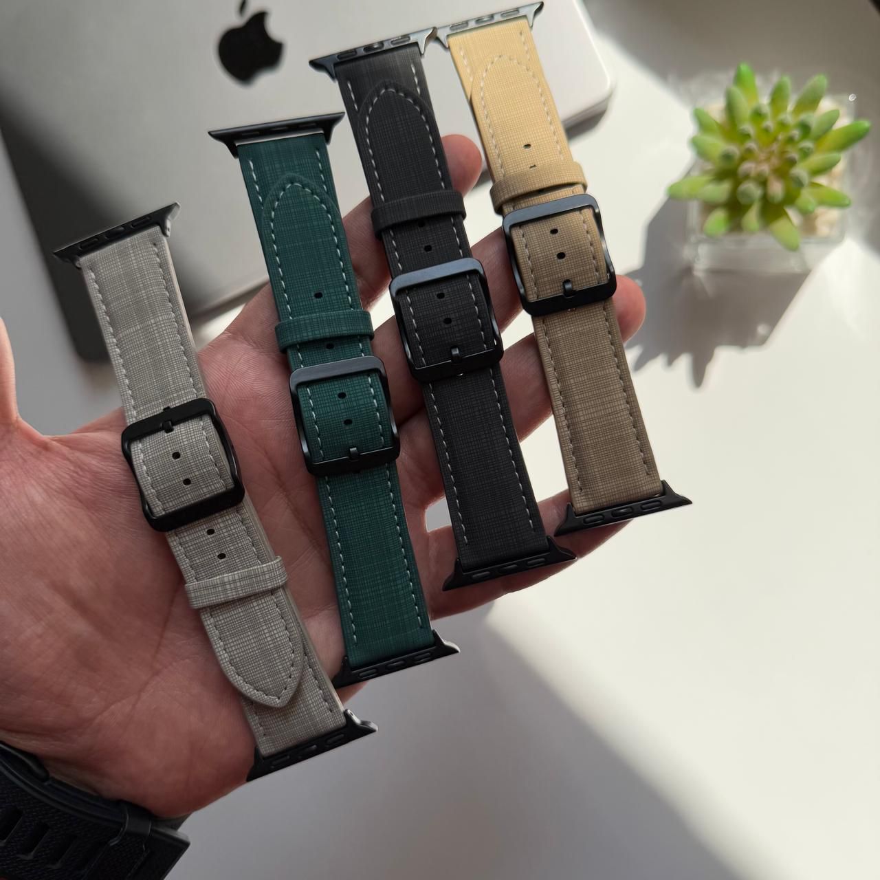 Leather Pin Buckle lock Band for Apple Watch(Code BNB64)