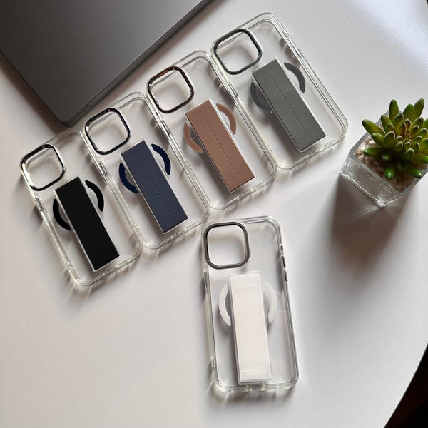 Transparent Half MagSafe Holder with Metal Camera Case(Code HLH65)