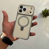 Rubber Triangle Camera Design MagSafe Stand Case(Code RTC76)