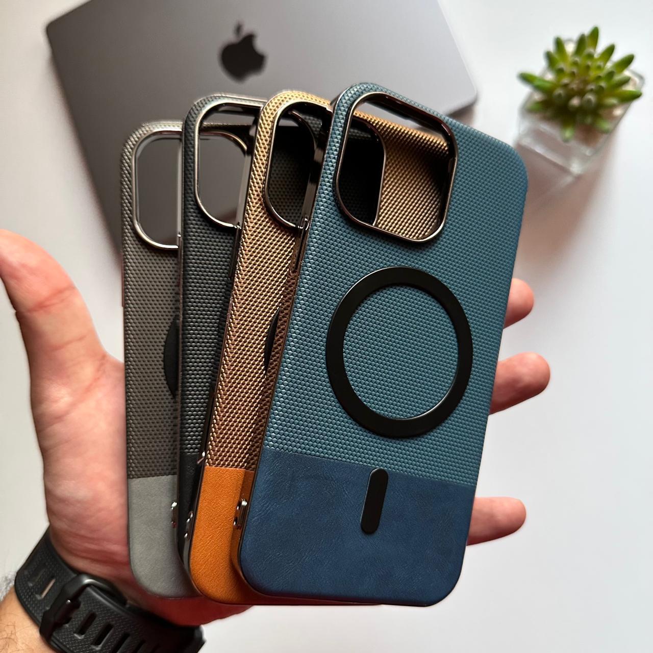Half Waterproof & Leather MagSafe Case(Code HWL85)