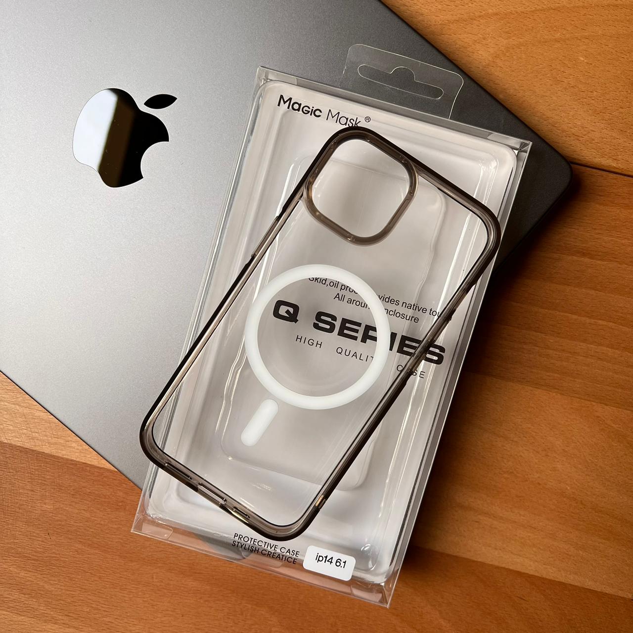 Magic Mask Coloured Frame Clear MagSafe Case (Code MS55)