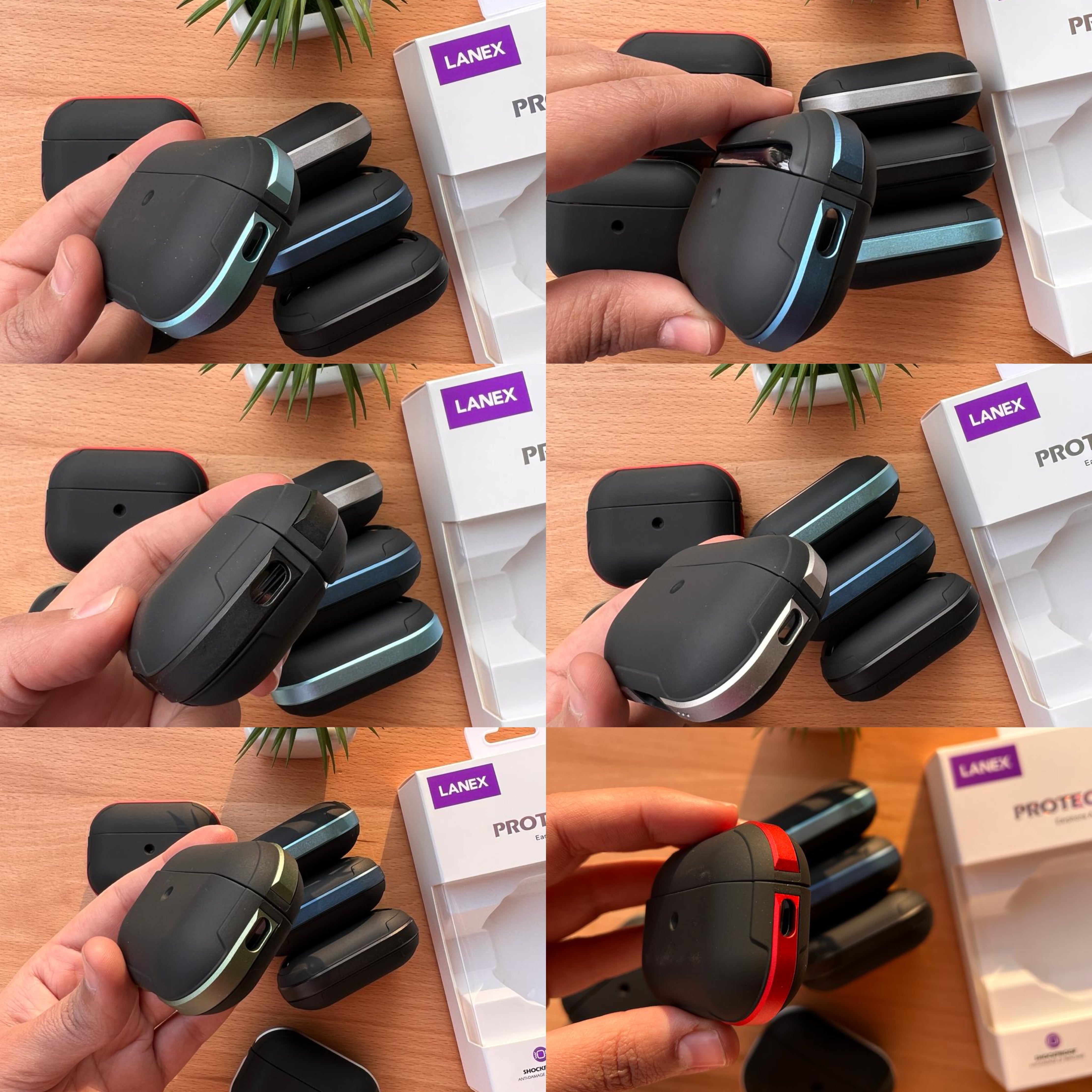 LANEX DOO Hard matte acrylic + metal frame Airpod Cover (Code LD660)