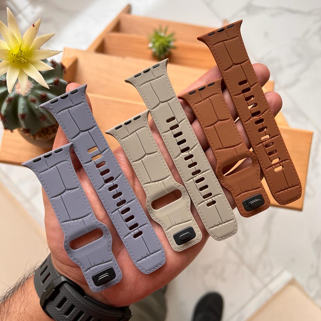 Crocodile Style Silicone Band For Apple Watch (Code IC179)
