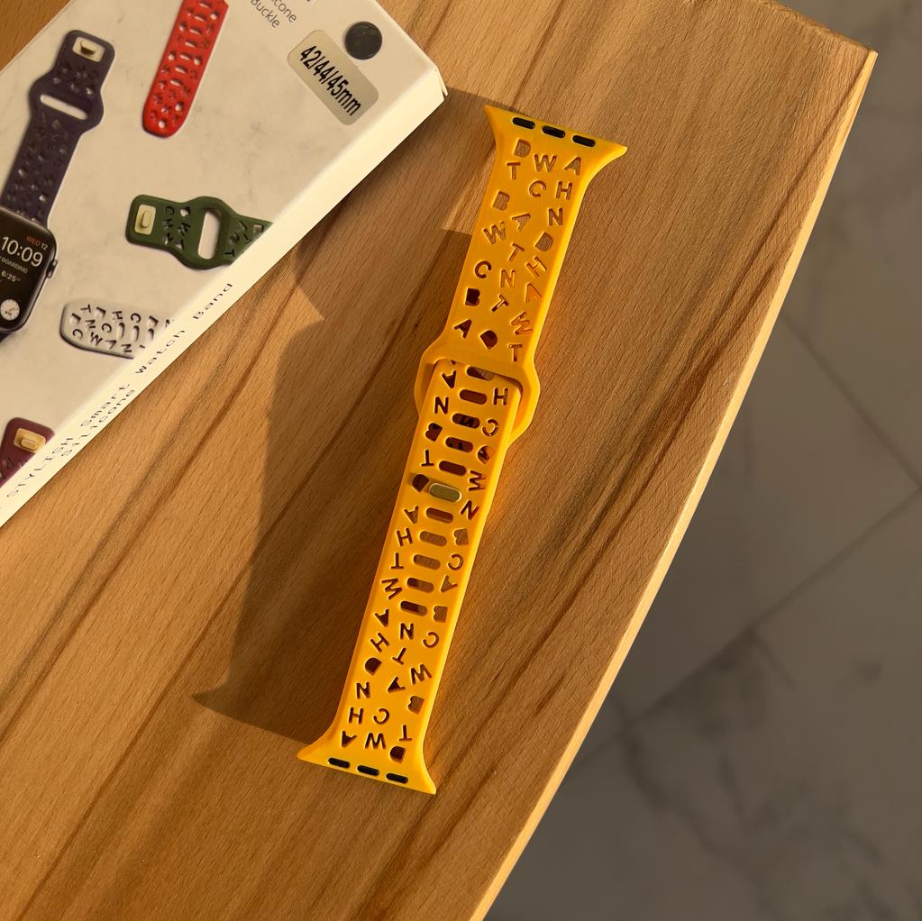 Letters Silicone Band For Apple Watch
